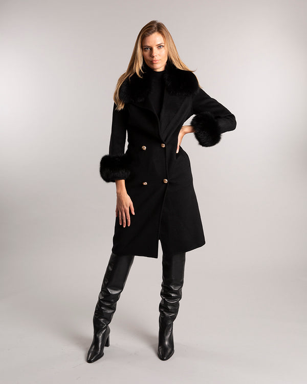 Sloane Wool Coat Black Noir