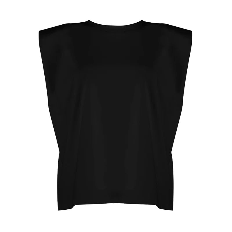 Black Padded Muscle T-shirt